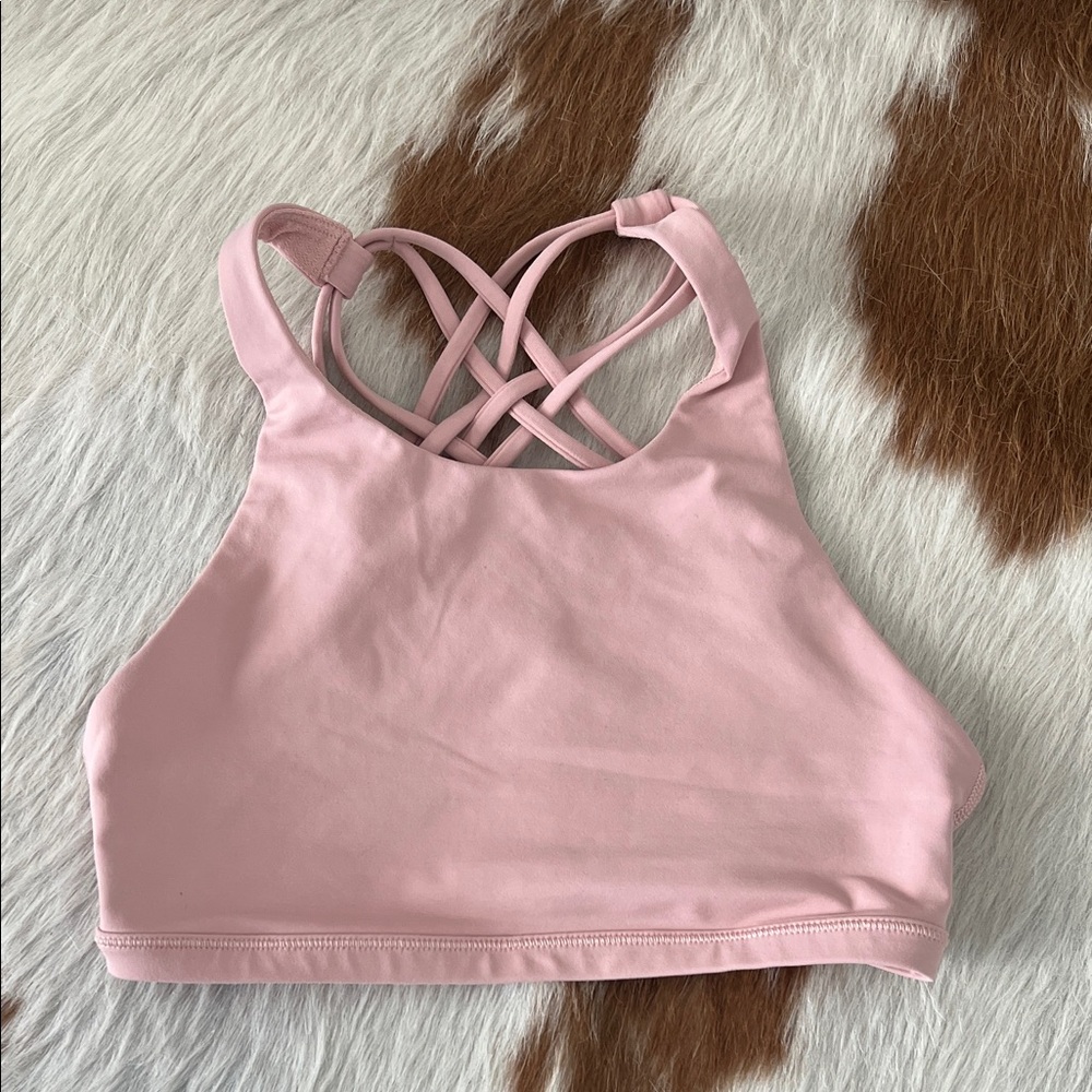 Lululemon bra top size 0.  Blush color.  Never wore.
